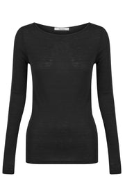 Morrison II MORRI MERINO ROUND NECK - black