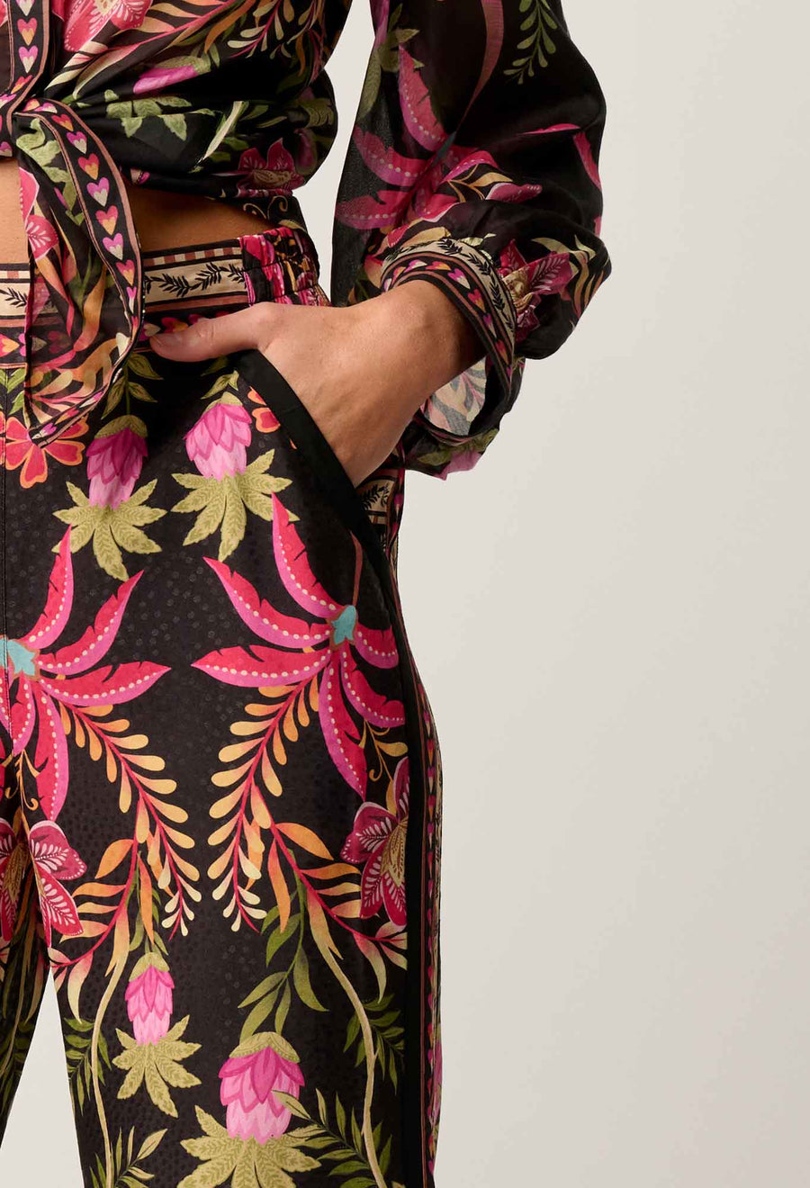 OnceWas II WILLOW Viscose Pant - Anthos Lotos