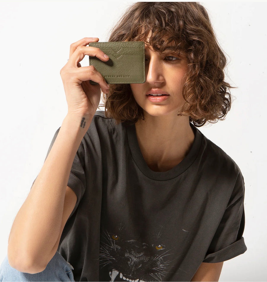 Status Anxiety II TOGETHER For Now Card Wallet  - khaki