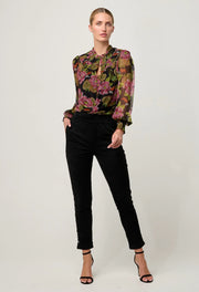 OnceWas II ESTRELLA Chiffon Blouse - Winter Granadilla
