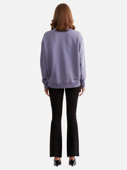 ENA Pelly II LOLA Oversized Sweater Stamped logo - Dark Iris