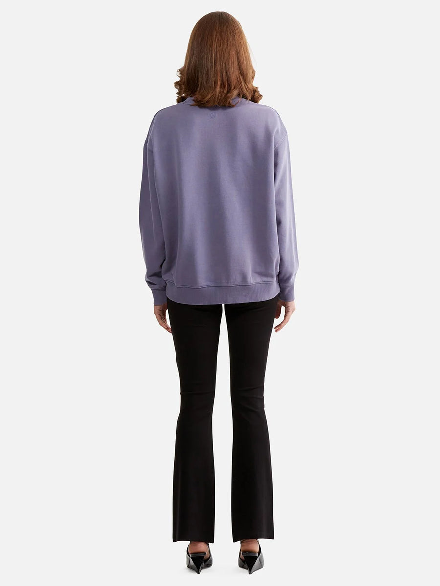 ENA Pelly II LOLA Oversized Sweater Stamped logo - Dark Iris