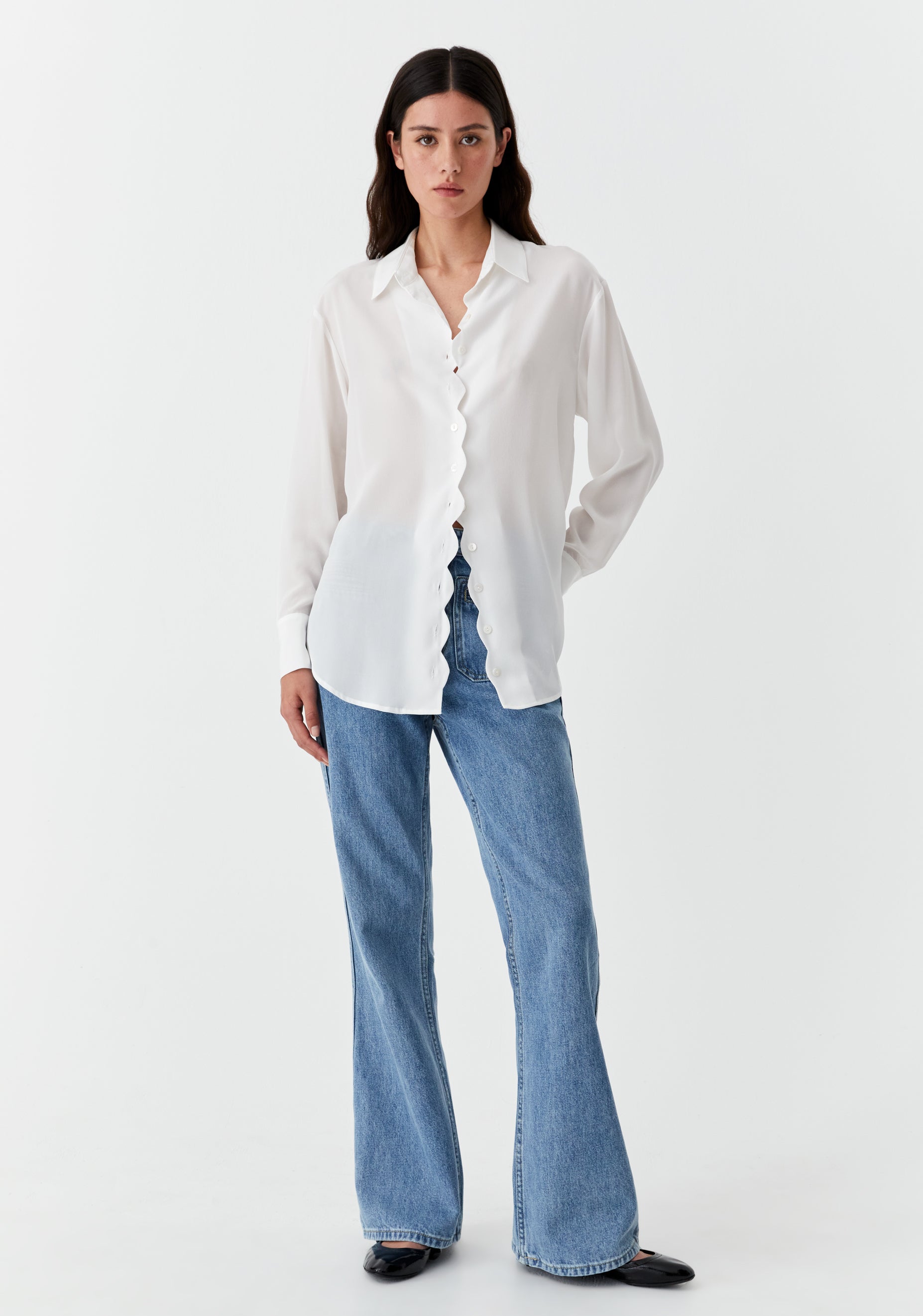 Morrison II HAZEL Silk Shirt - Cream