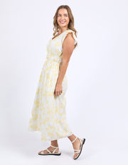 Foxwood II SIERRA Dress - Lemon/White