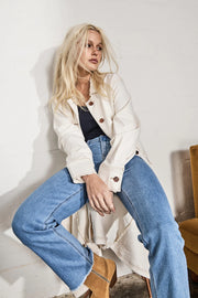 Kireina II VACAY Slim Kick Flare Raw Hem - 70’s Blue