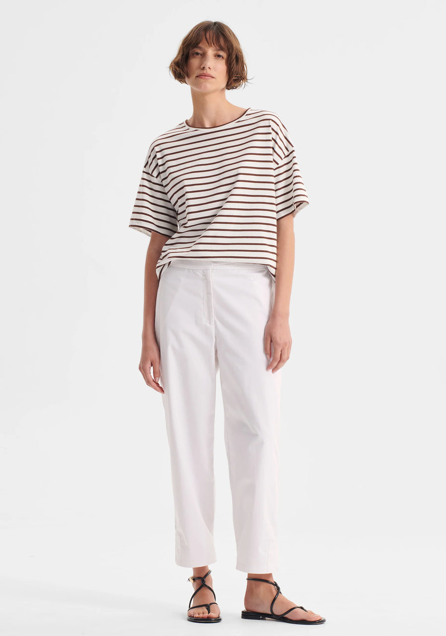 Morrison II ARCHIE Stripe Tee - Mocha/white
