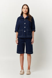 VALIA II CAPRI Denim Short - Navy