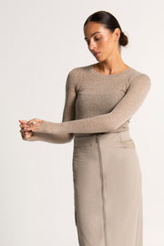 Lounge the Label II BERLIN fine Knit Slim top - noughat