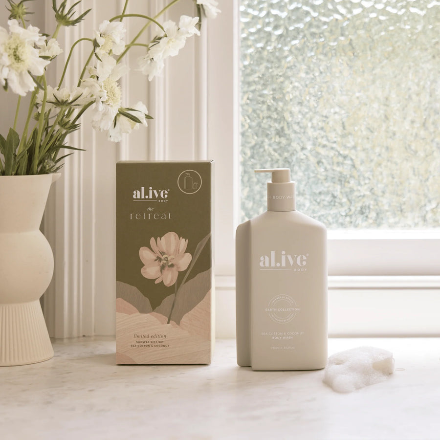 Al.ive II THE RETREAT Shower Gift Set - Sea Cotton & Coconut