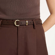 Status Anxiety II HAPPENS ALL THE TIME belt - Choc/Gold