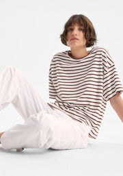 Morrison II ARCHIE Stripe Tee - Mocha/white