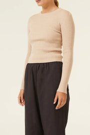 Nude Lucy II CLASSIC L/S Knit - oat