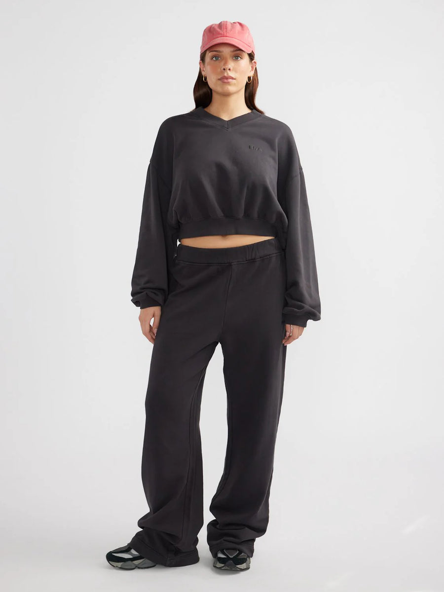 ENA Pelly II HAILEY Crop Sweatshirt - Vintage Black