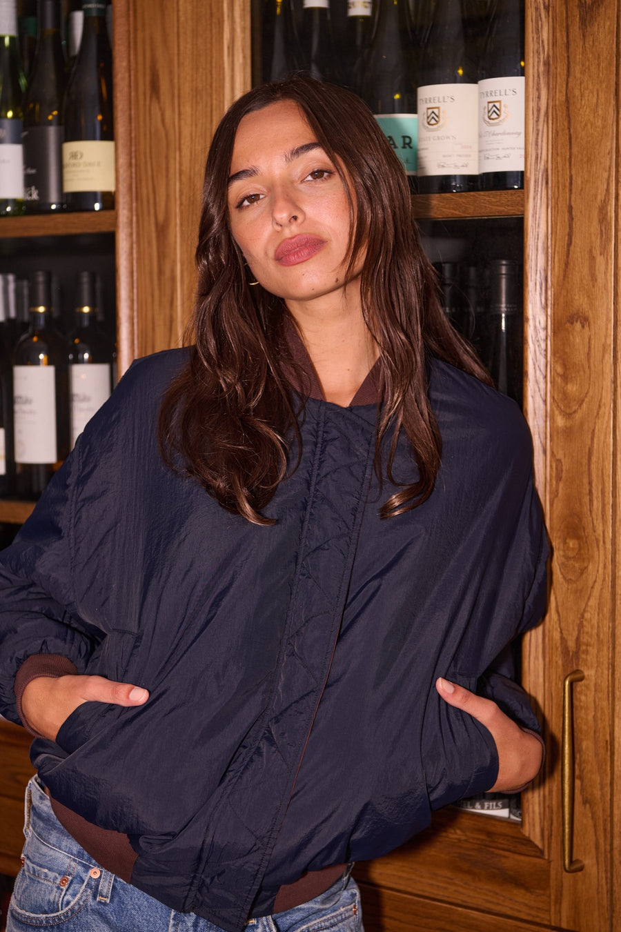 Barry Made II SAVANNAH Reversible Bomber - Navy/Choc