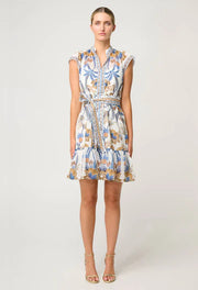 Oncewas II SARAYA Placement Print Dress - golden Medina