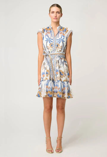 Oncewas II SARAYA Placement Print Dress - golden Medina