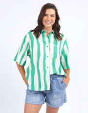 Elm Lifestyle II SPRITZ Stripe Shirt - Greenbriar