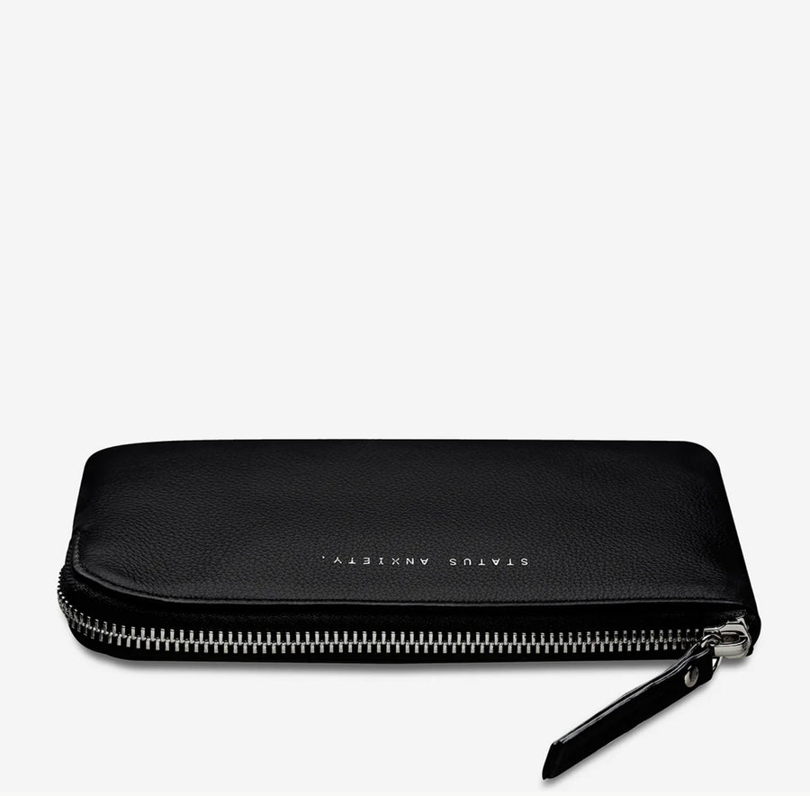 Status Anxiety II SMOKE and MIRRORS zip wallet - black