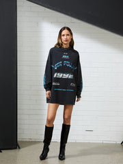 ENA Pelly II SPEEDWAY Tee Dress - Washed Black