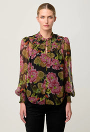 OnceWas II ESTRELLA Chiffon Blouse - Winter Granadilla