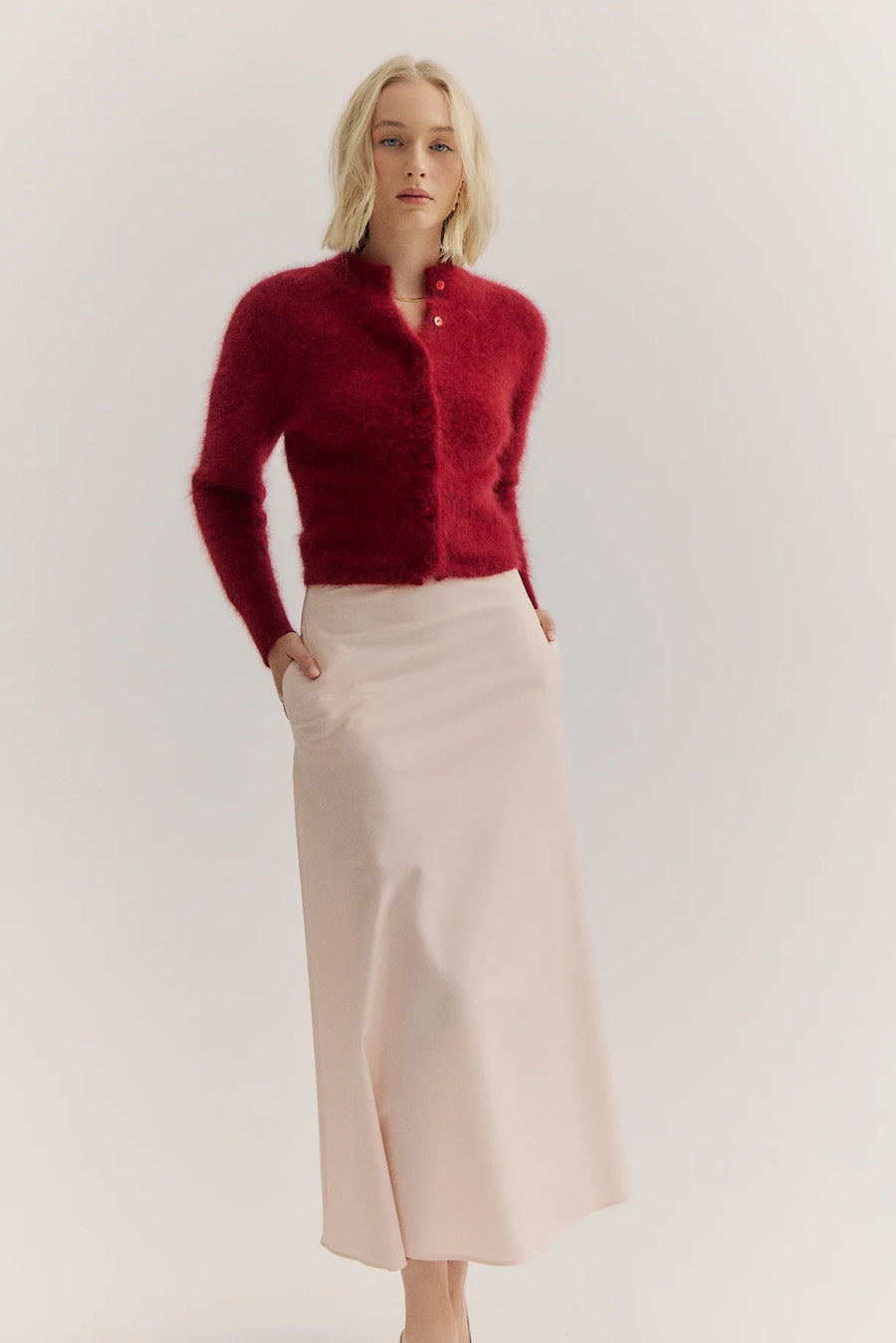 World Of Nomads II BELLA Cashmere Cardigan - Merlot