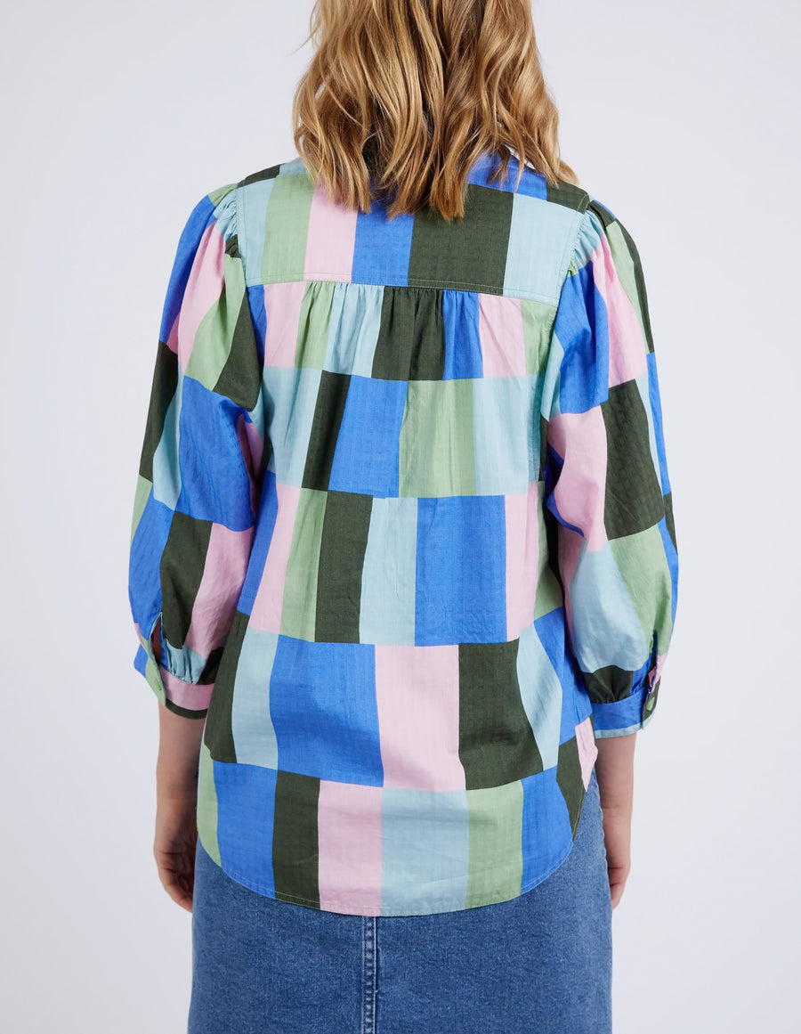 Elm Lifestyle II ODYSSEY Shirt - Blue / Green Print