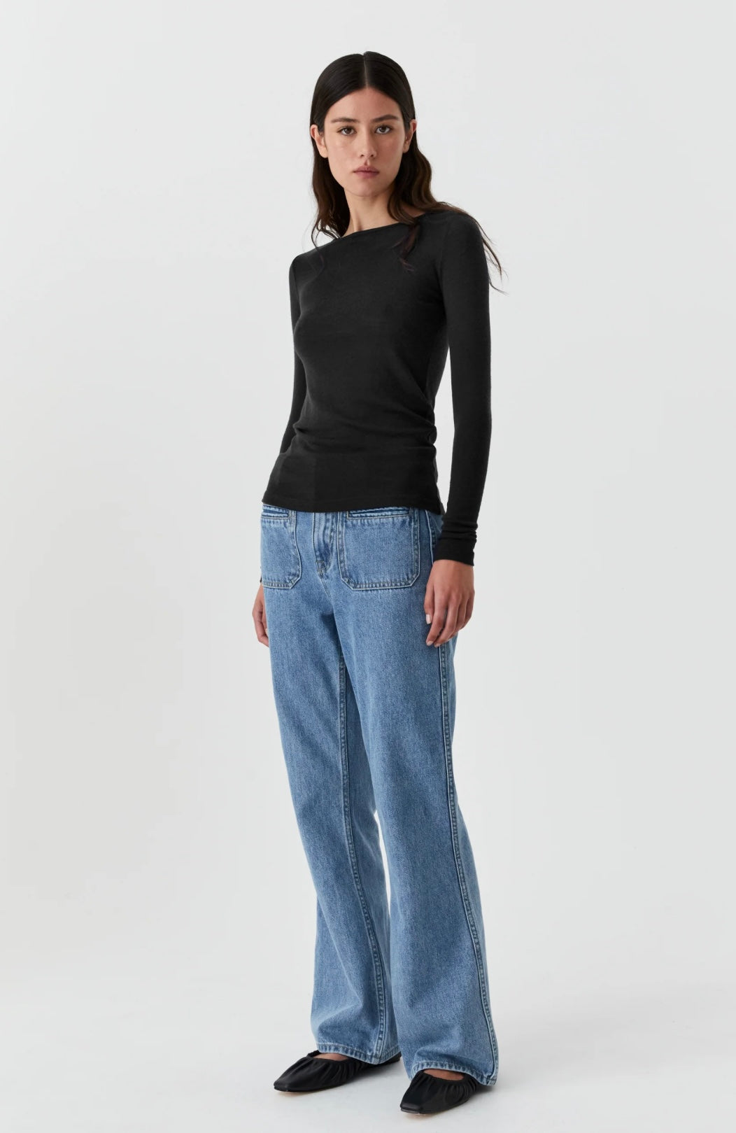 Morrison II MORRI MERINO ROUND NECK - black