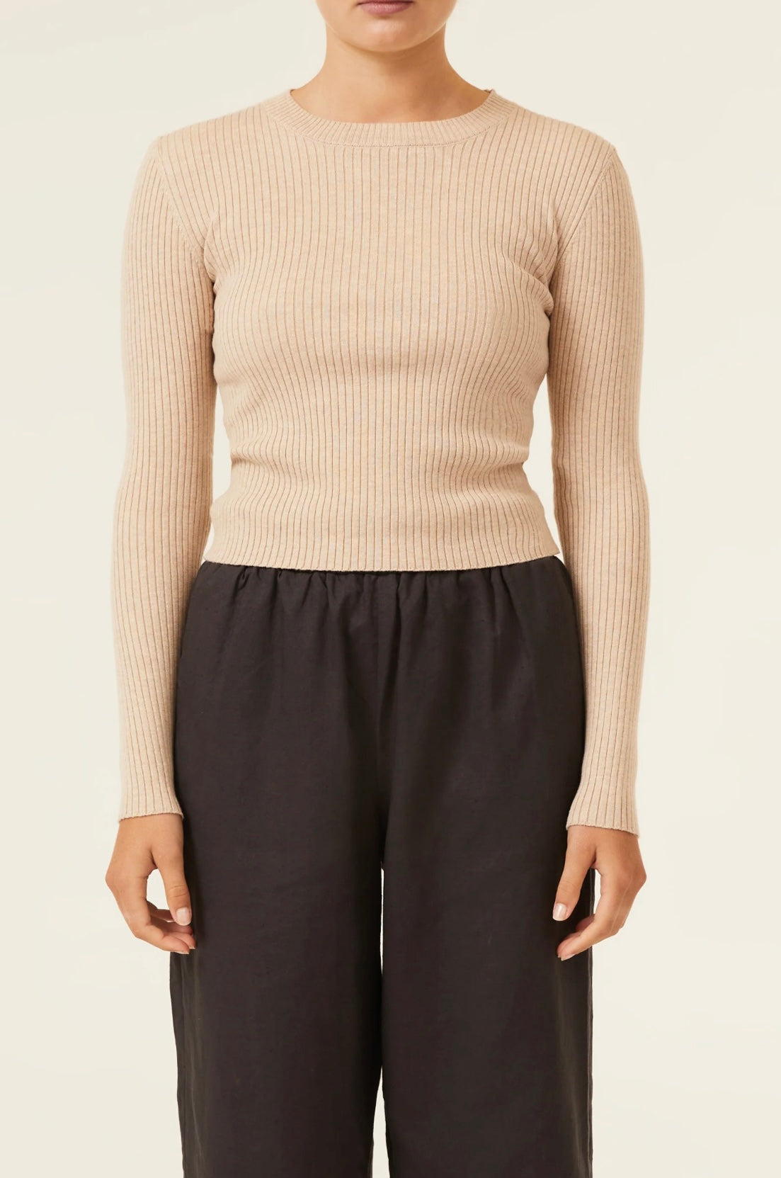 Nude Lucy II CLASSIC L/S Knit - oat