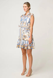 Oncewas II SARAYA Placement Print Dress - golden Medina