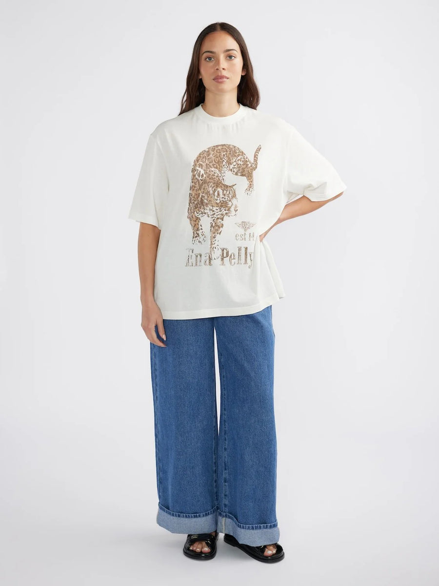 ENA Pelly II JAGUAR Tee - Vintage White