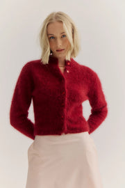 World Of Nomads II BELLA Cashmere Cardigan - Merlot