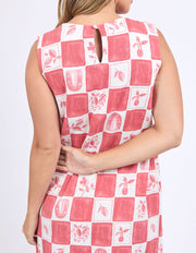 FOXWOOD II BIARITTZ DRESS - Crimson Print