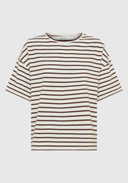 Morrison II ARCHIE Stripe Tee - Mocha/white