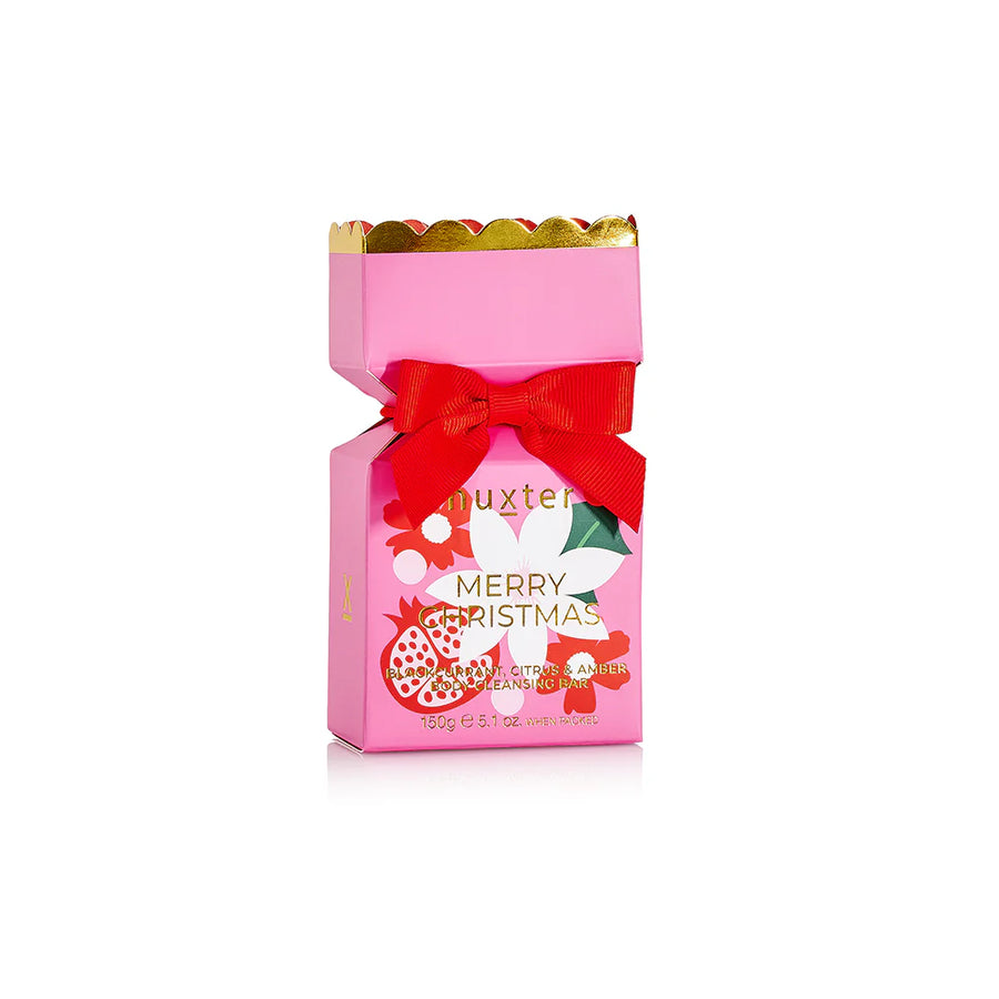 Huxter II Body Cleansing Bar Soap Bon Bon 150gm – Blackcurrant, Citrus & Amber – Xmas Flowers Collection
