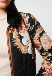 Oncewas II EMPRESS Replacement Print Bomber Jacket - Dragon Flower print