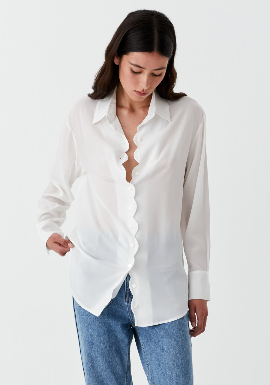 Morrison II HAZEL Silk Shirt - Cream