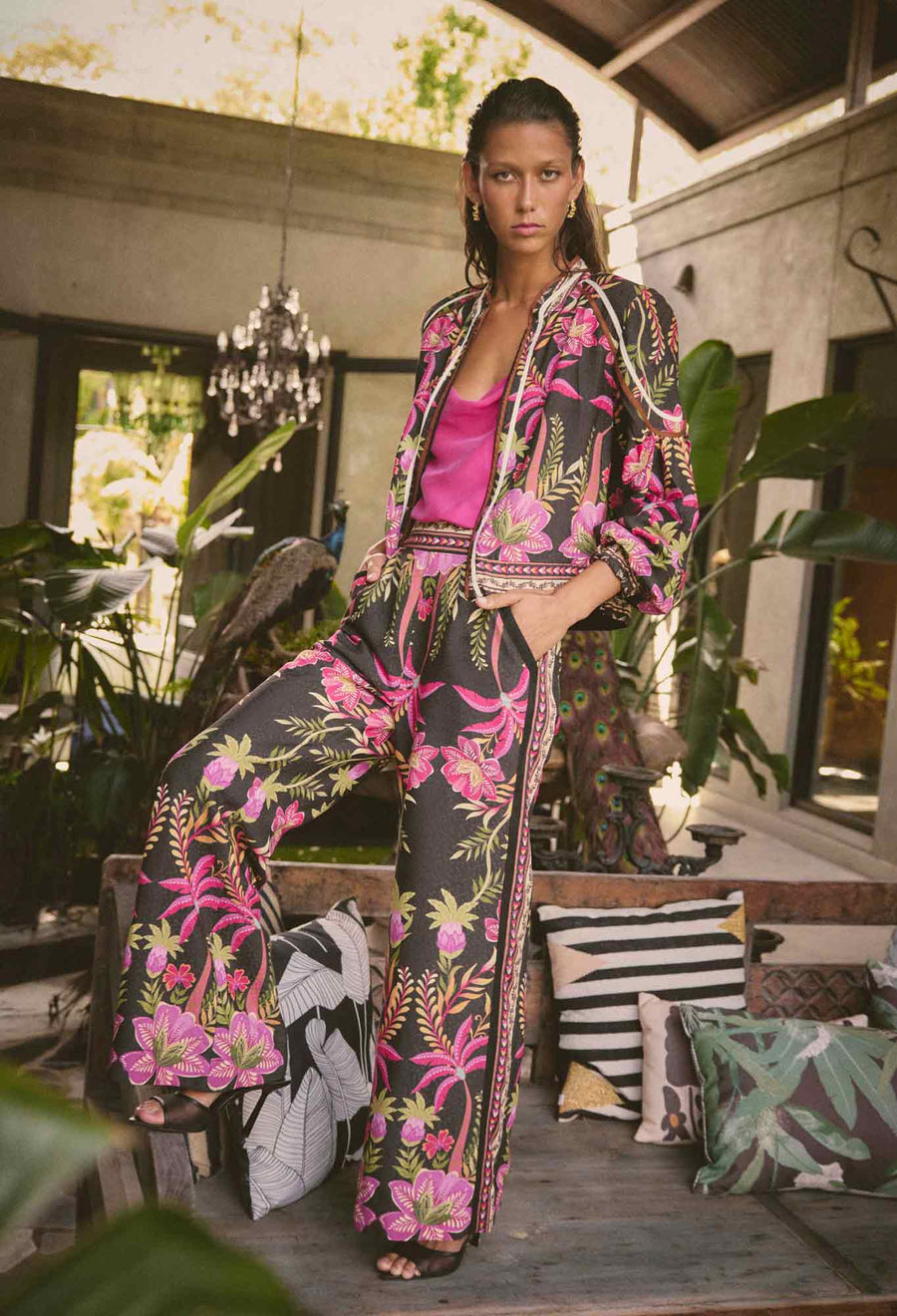 OnceWas II WILLOW Viscose Pant - Anthos Lotos