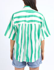 Elm Lifestyle II SPRITZ Stripe Shirt - Greenbriar