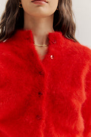 World of Nomads II BELLA Cropped Cashmere Cardi - flame