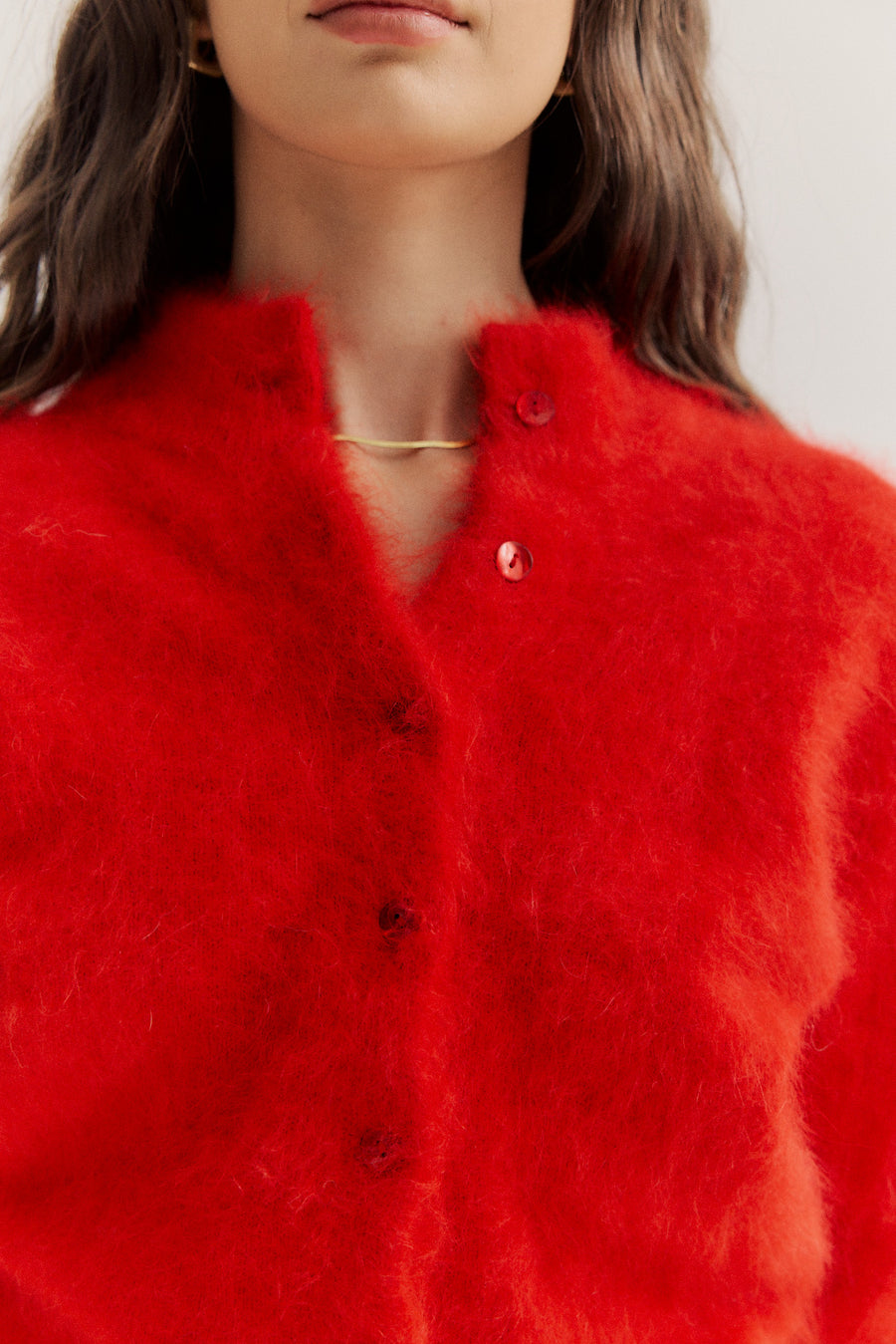 World of Nomads II BELLA Cropped Cashmere Cardi - flame