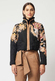 Oncewas II EMPRESS Replacement Print Bomber Jacket - Dragon Flower print
