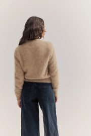 World Of Nomads II PIA Cropped Knit - Latte