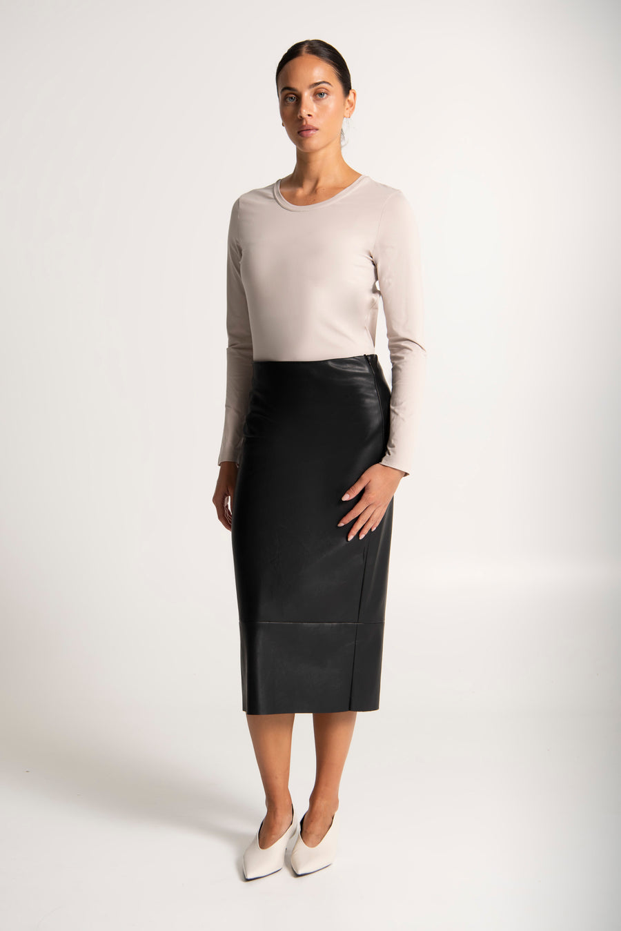 Lounge the Label II NAVAGIO Pleather Skirt - black