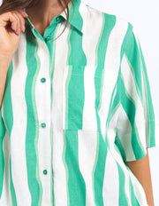 Elm Lifestyle II SPRITZ Stripe Shirt - Greenbriar