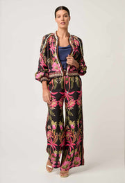 OnceWas II ARABELLA Reversible Viscose Detail Jacket - Anthos Lotos / Black