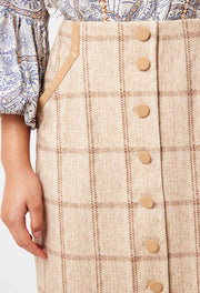 OnceWas II Eddie Ponte Skirt - Oatmeal
