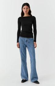 Morrison II MORRI MERINO ROUND NECK - black