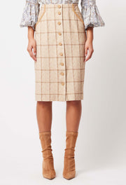 OnceWas II Eddie Ponte Skirt - Oatmeal