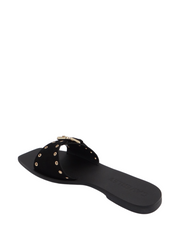 CAVERLEY II Rave Slide Stud - Black Suede