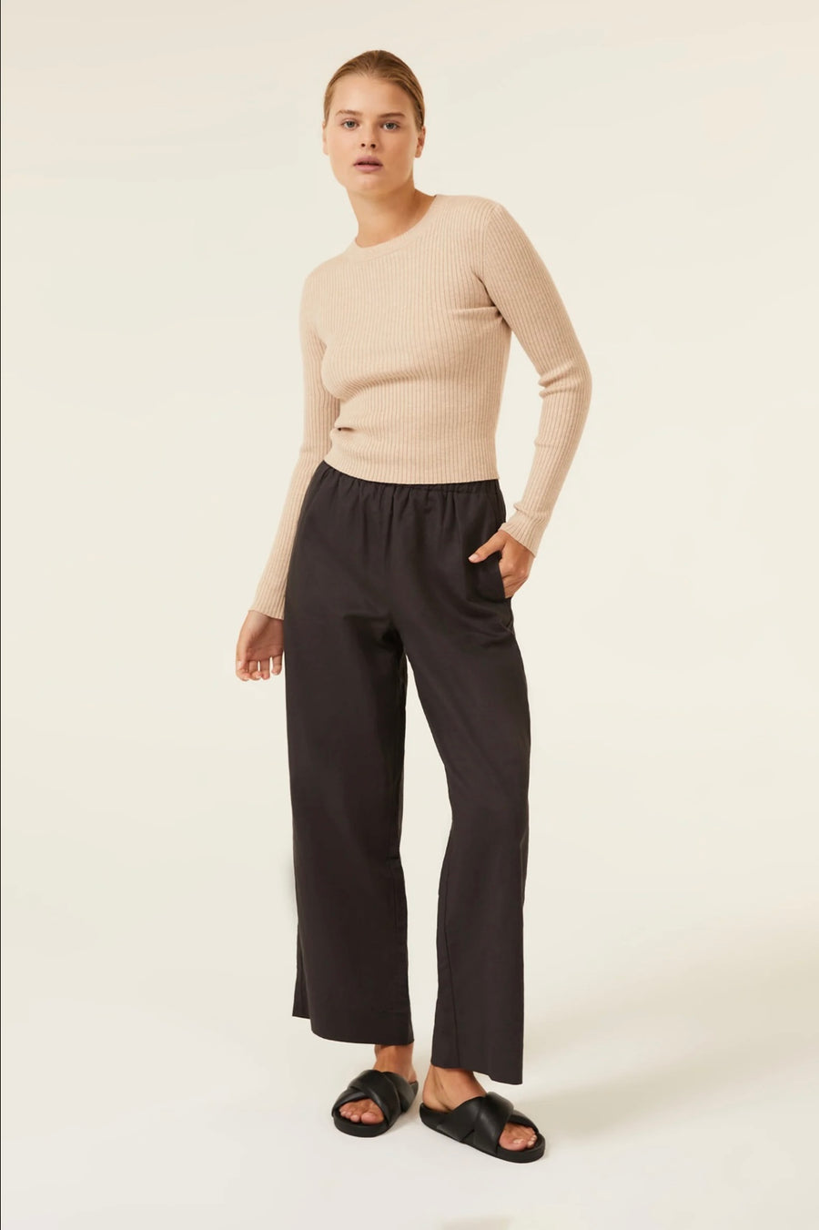 Nude Lucy II CLASSIC L/S Knit - oat